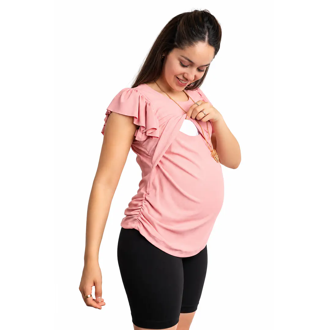 Polera maternal y de lactancia Ángel Rosa 4