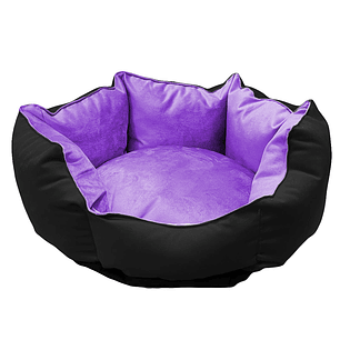 Cama Nido Antiestrés - Negro/Morado