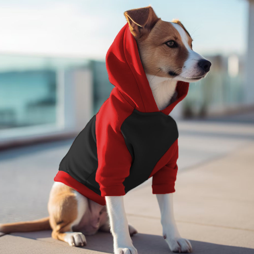 Poleron con Gorro Negro Rojo 1