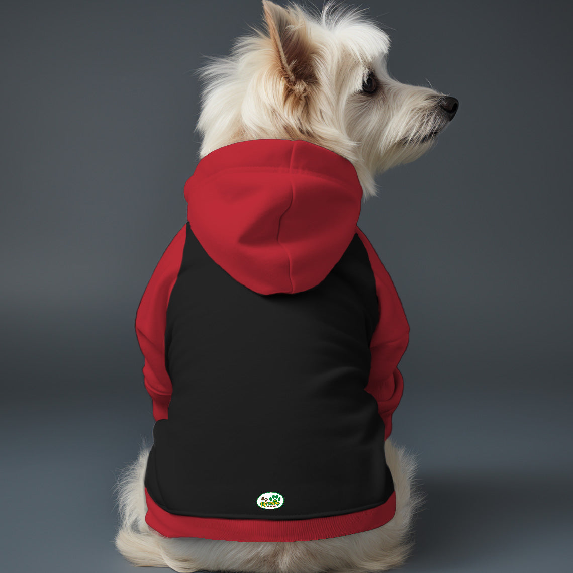 Poleron con Gorro Negro Rojo 2