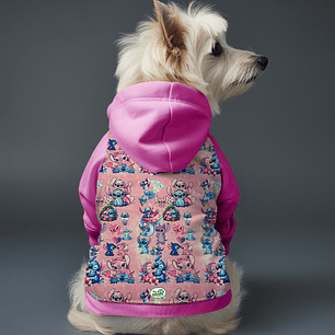 Poleron con Gorro Stitch y Angel