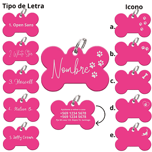 Medalla Grabado Laser Fucsia