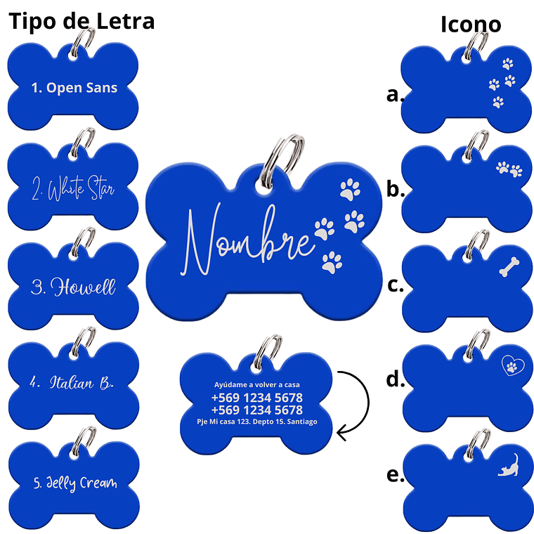 Medalla Grabado Laser Azul 1