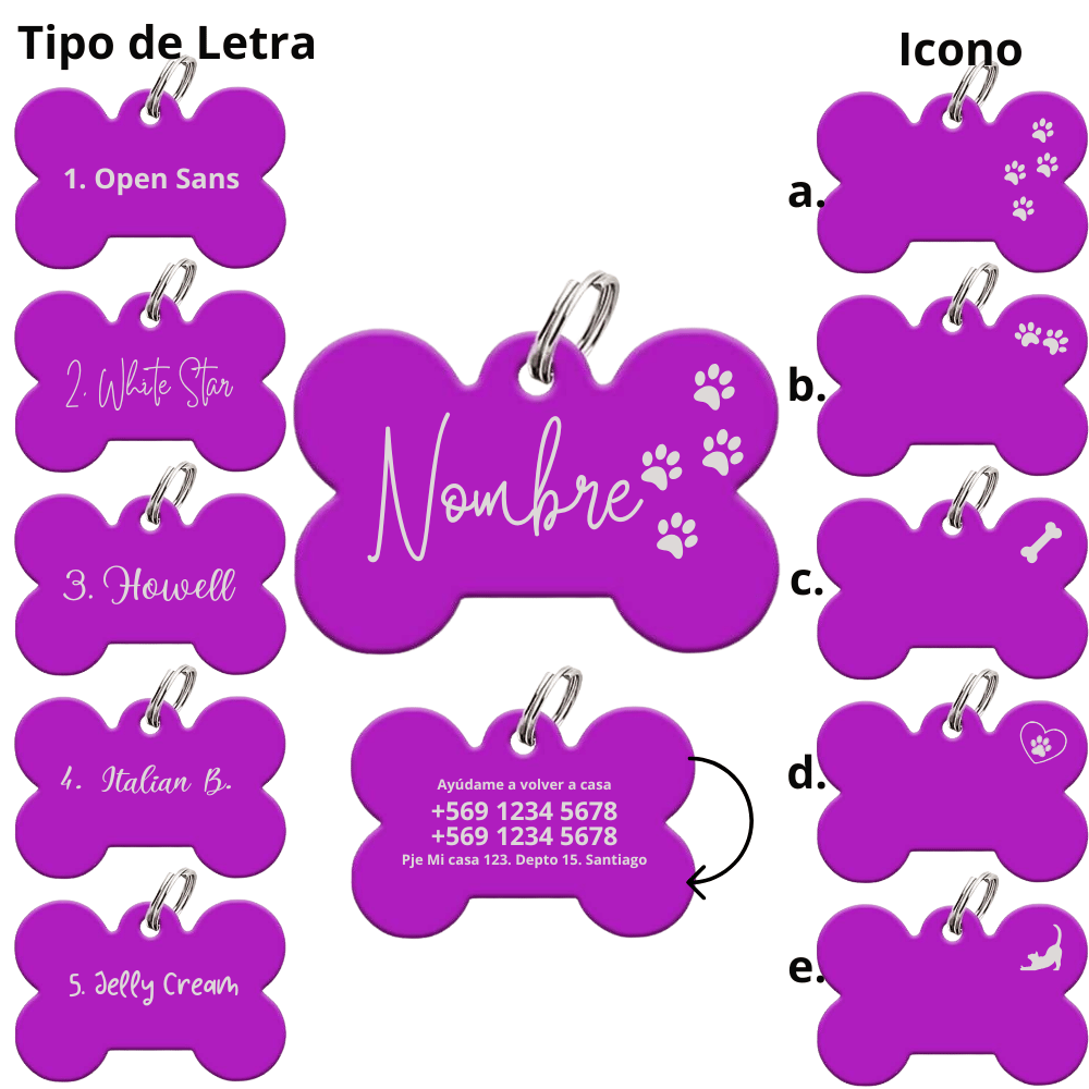 Medalla Grabado Laser Morado 2