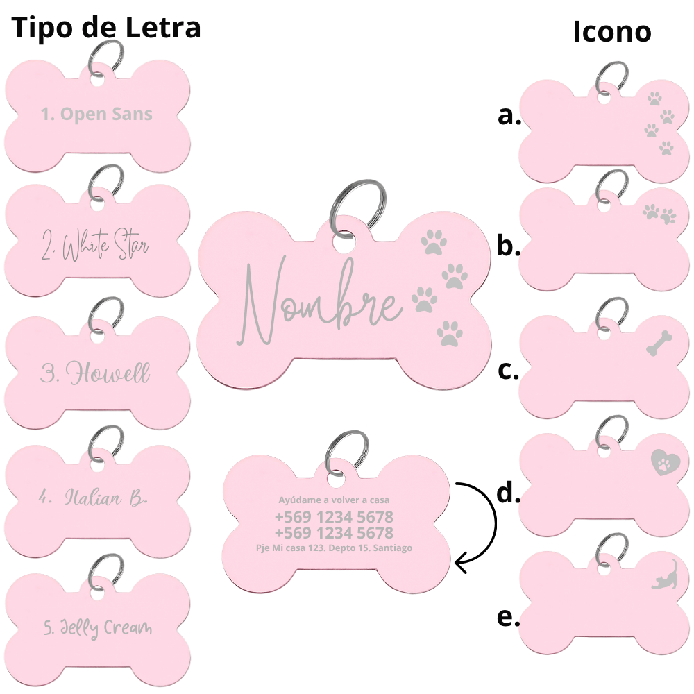 Medalla Grabado Laser Rosado 2