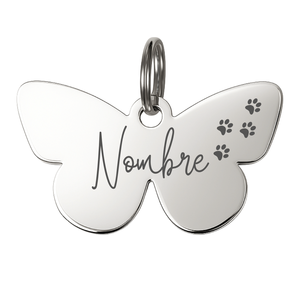 Medalla Acero Inoxidable - Mariposa Silver 1