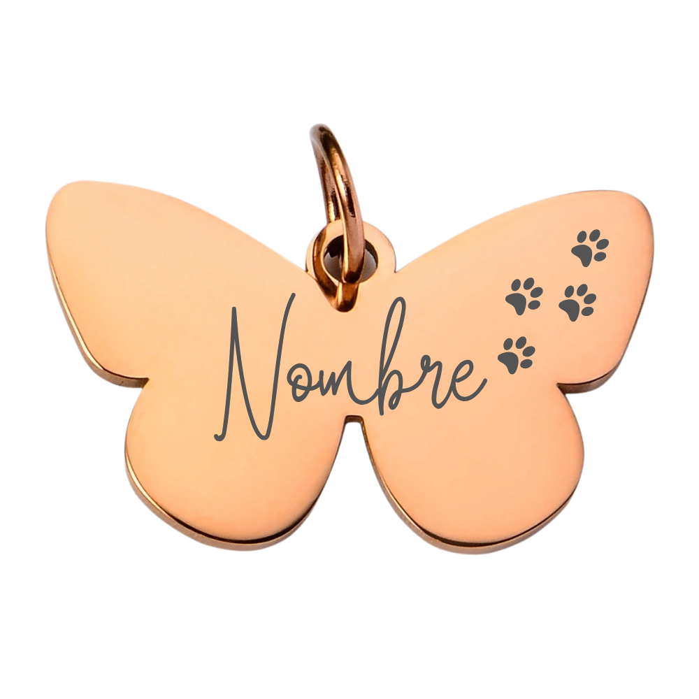 Medalla Acero Inoxidable - Mariposa Gold 1