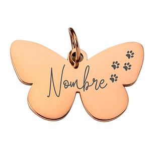 Medalla Acero Inoxidable - Mariposa Gold