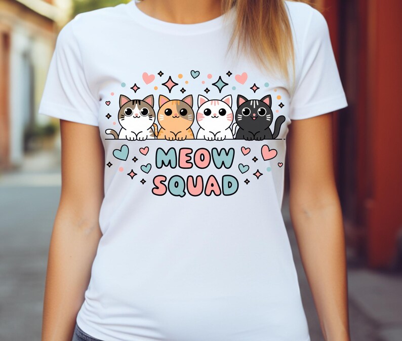 Polera Unisex Escuadrón Meow 1