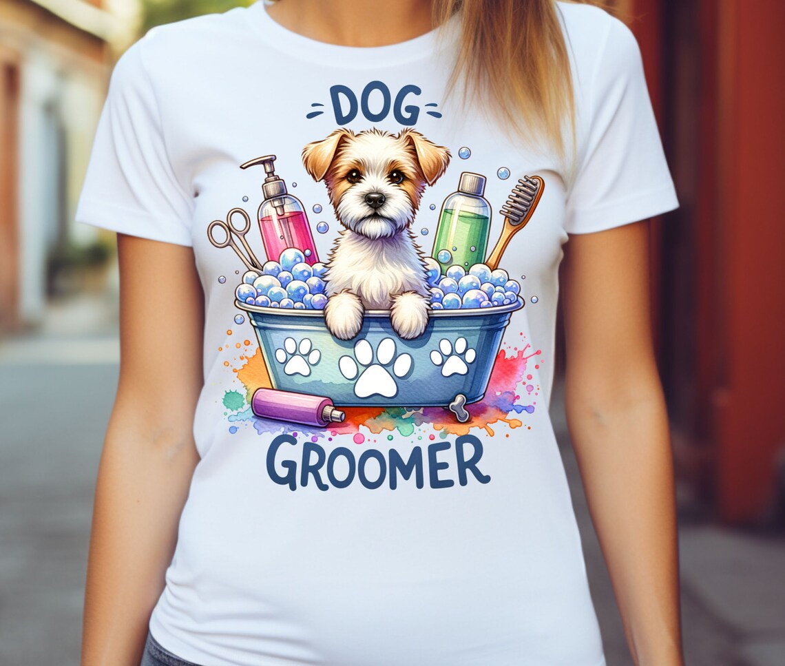Polera Unisex Peluquero canino Groomer 1