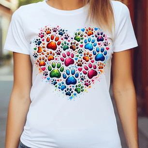 Polera Unisex Patas coloridas