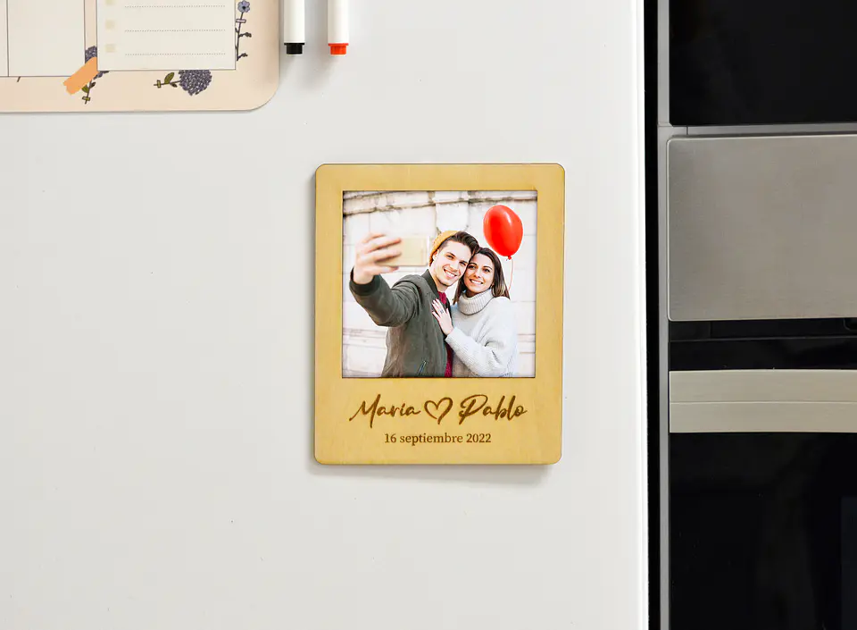 Imán con foto en forma de polaroid 1