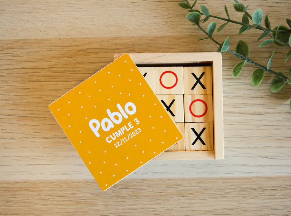 3 en Raya de madera personalizado 1