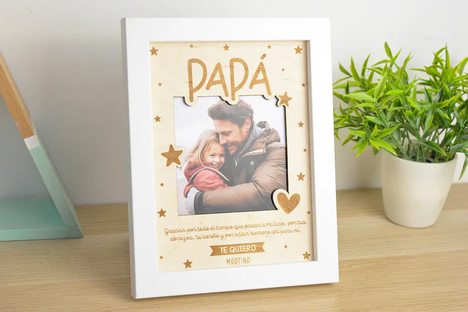 Marco personalizado estrellas para Papá 1