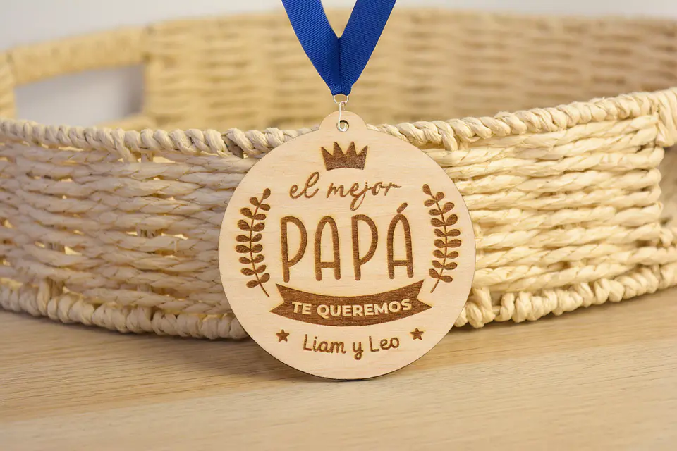 Medalla personalizada para el mejor Papá 1