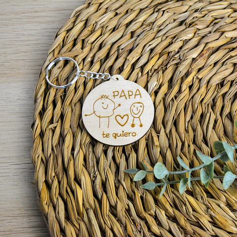Llavero personalizado con dibujo para Papá