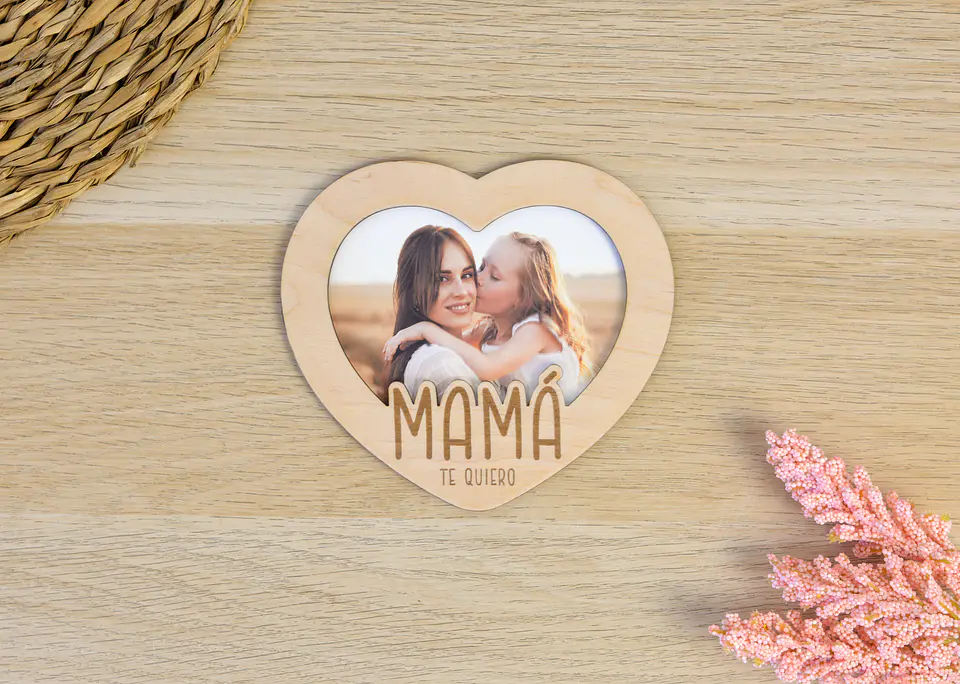 Imán para Mamá en forma de corazón 1
