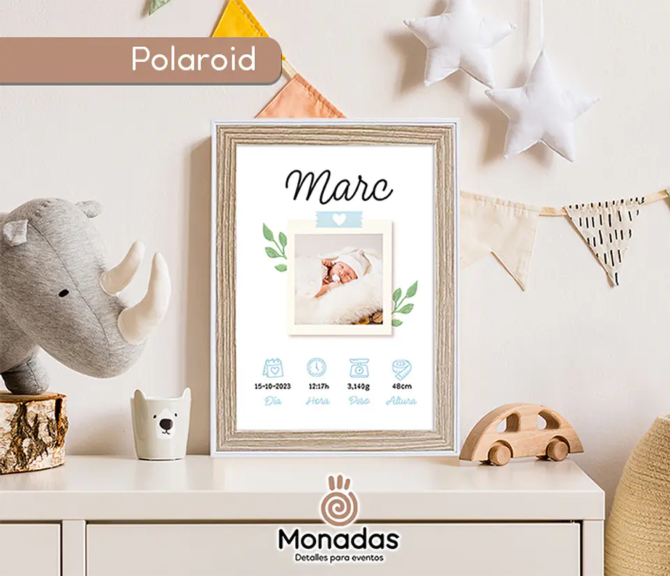 Marco con natalicio personalizado 3