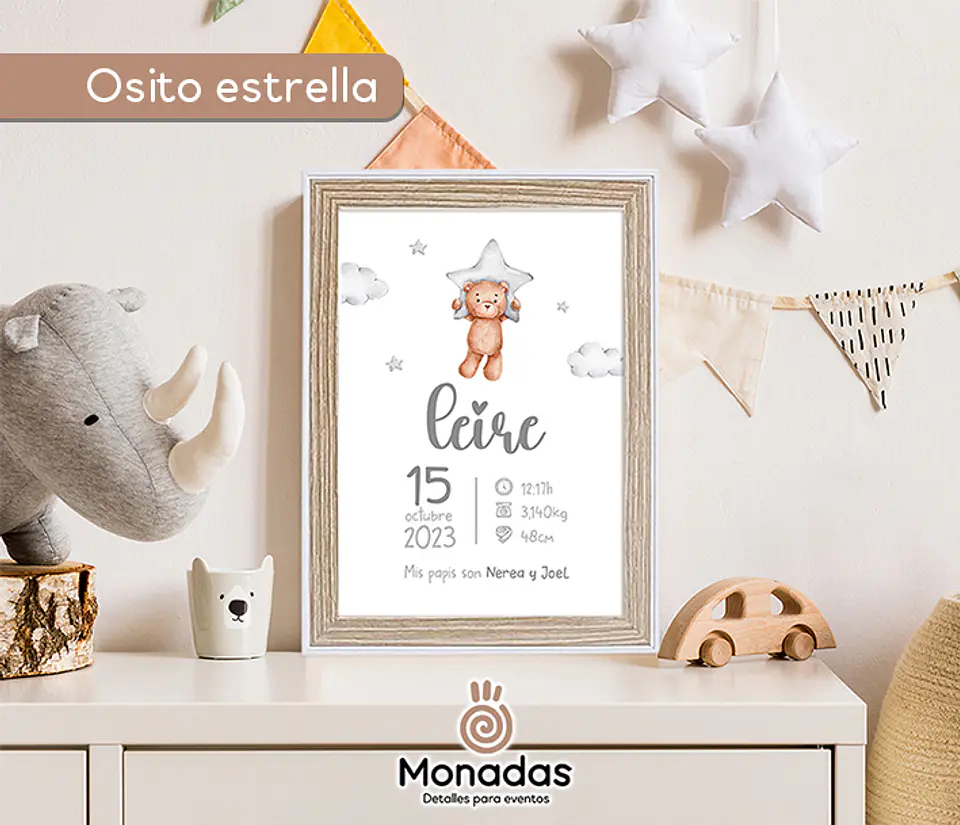 Marco con natalicio personalizado 7