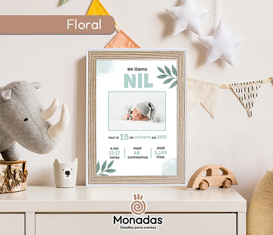 Marco con natalicio personalizado 8