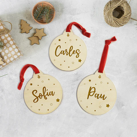 Adorno de Navidad redonda personalizada