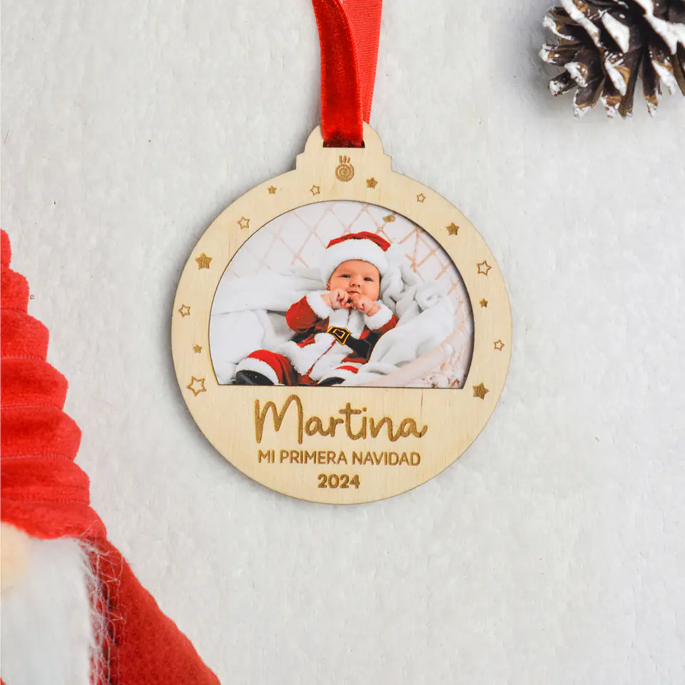 Adorno de Navidad con foto 1