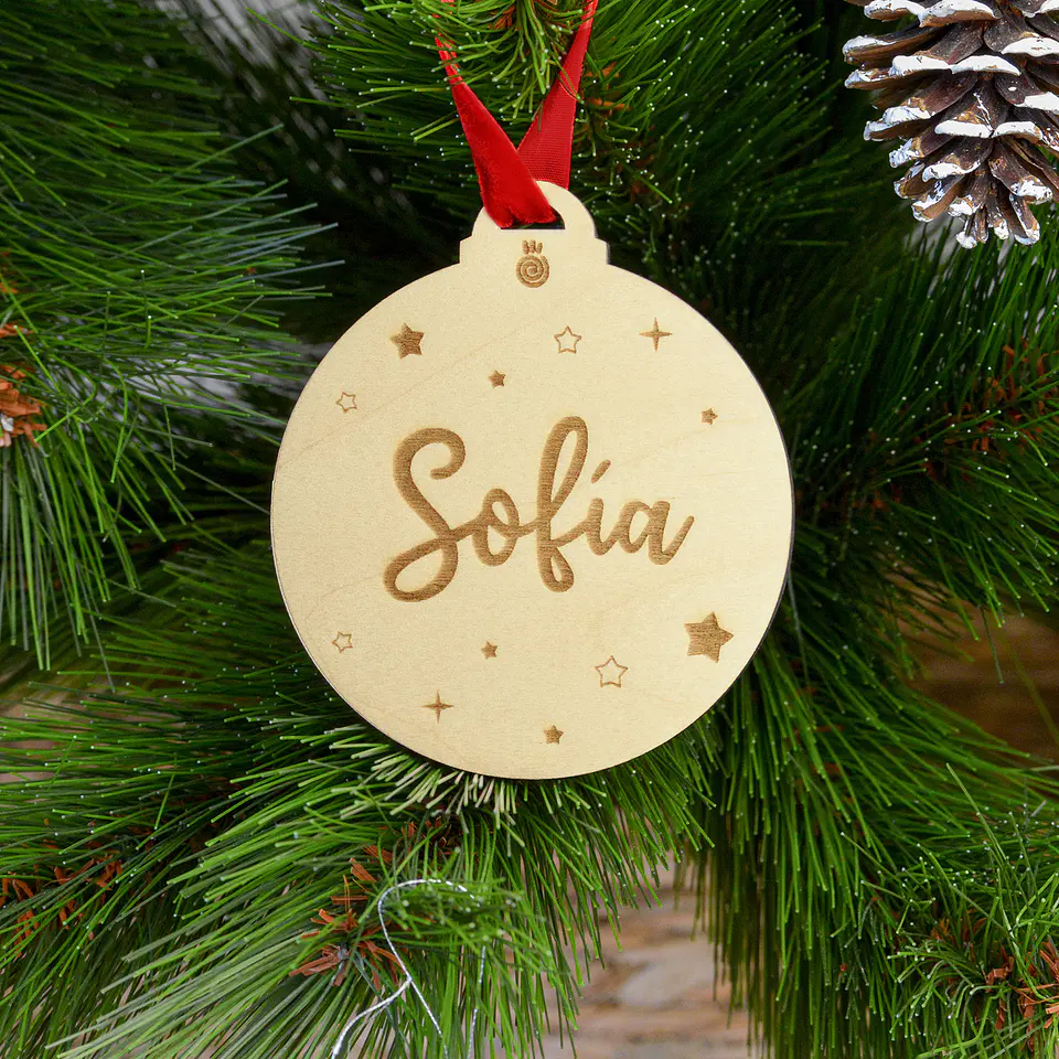 Adorno de Navidad redonda personalizada 1