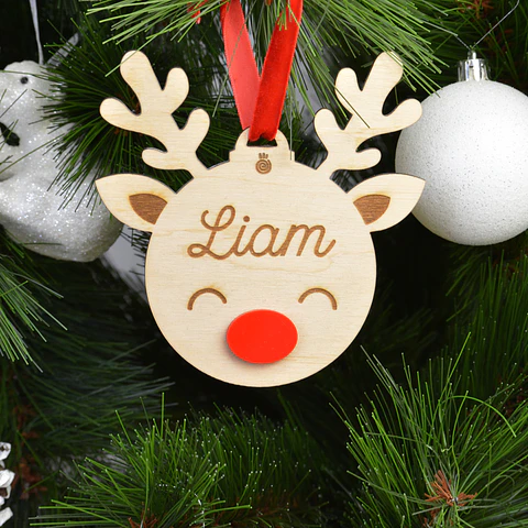 Adorno de Navidad con forma de reno