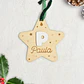 Adorno de Navidad en forma de estrella con inicial - Miniatura 2