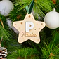 Adorno de Navidad en forma de estrella con inicial - Miniatura 1