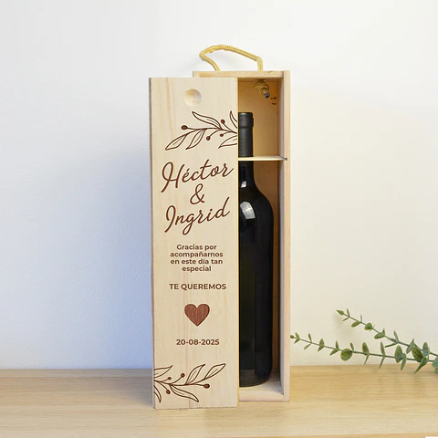 Caja de vino para Bodas