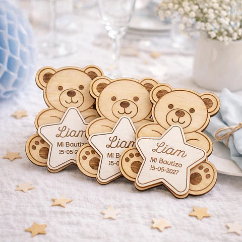 Osito de madera con imán