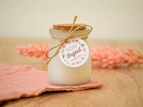 Vela aromática en tarro de cristal