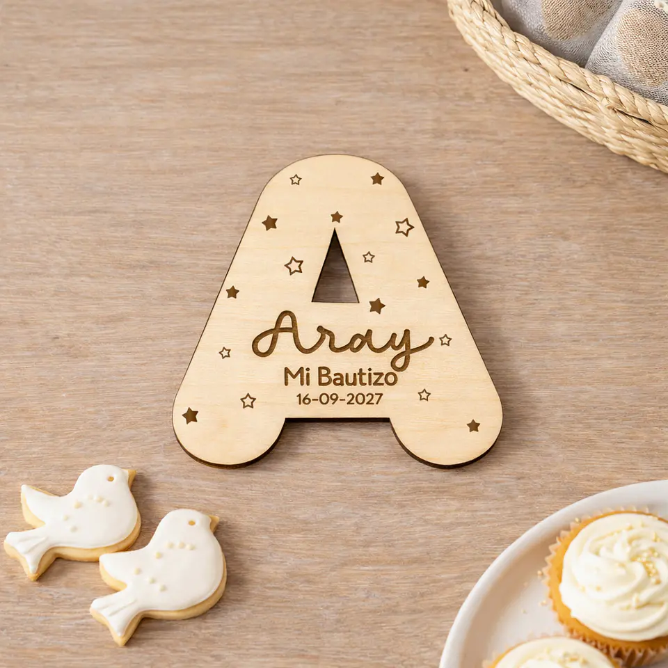 Inicial madera con imán 1