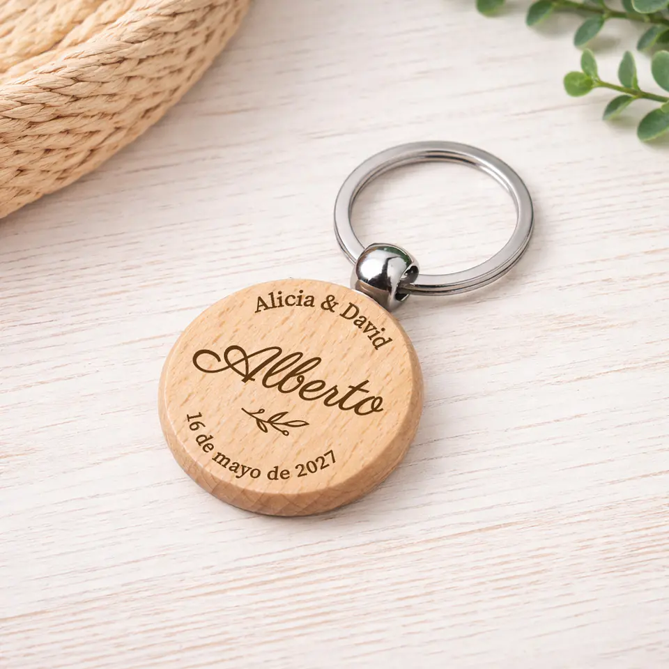 Llavero redondo personalizado para Bodas 1