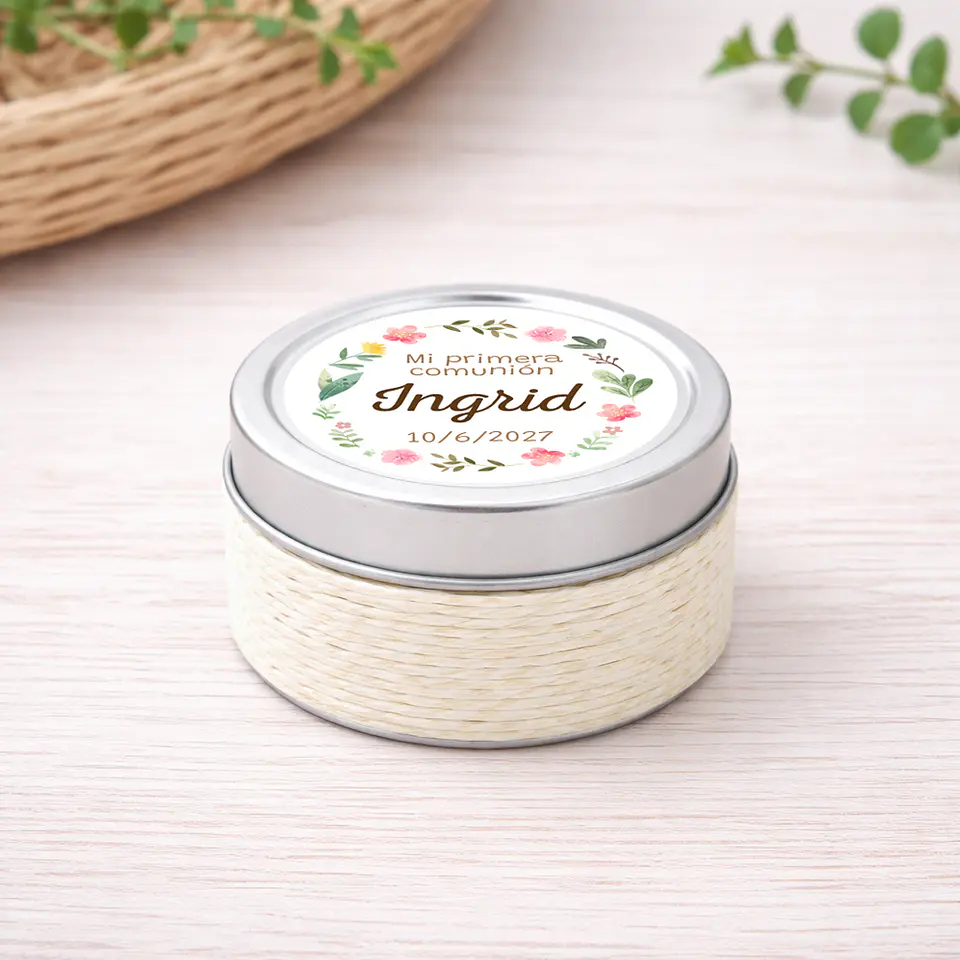 Vela aromática en lata personalizada 3