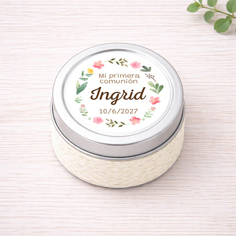 Vela aromática en lata personalizada