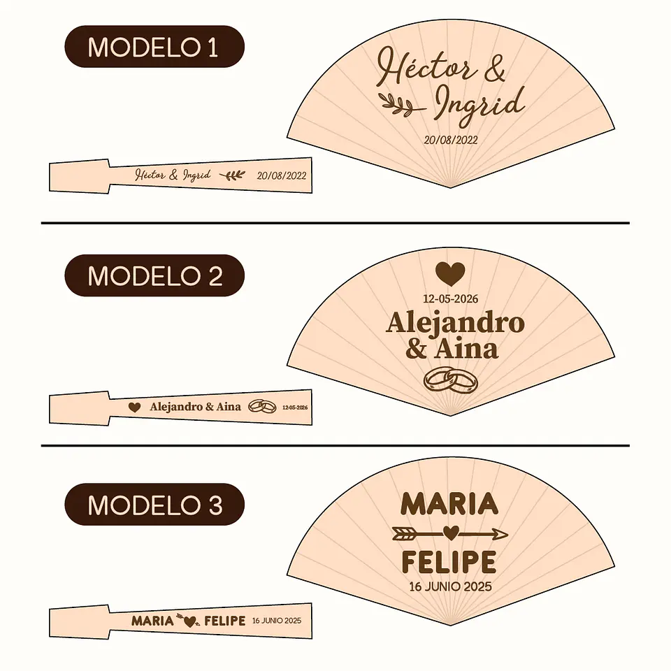Abanicos personalizados para Bodas 4