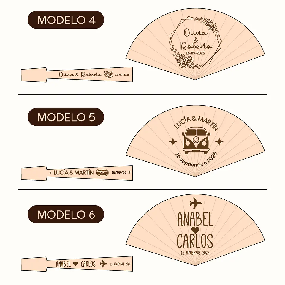 Abanicos personalizados para Bodas 5