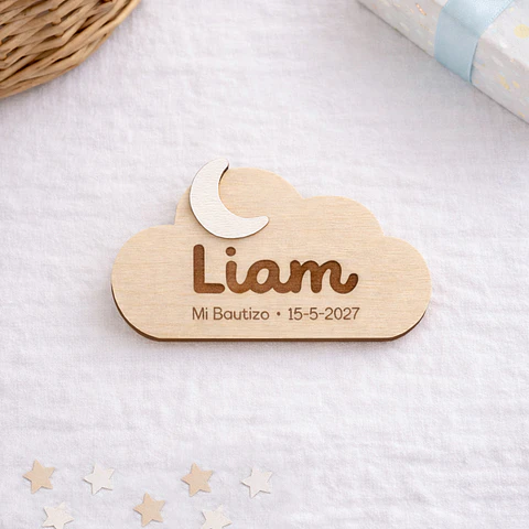 Nube de madera con imán