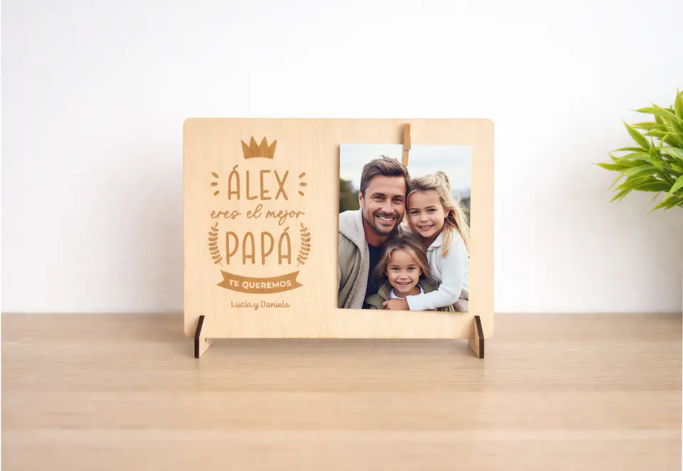 Marco con pinza personalizado para Papá 1
