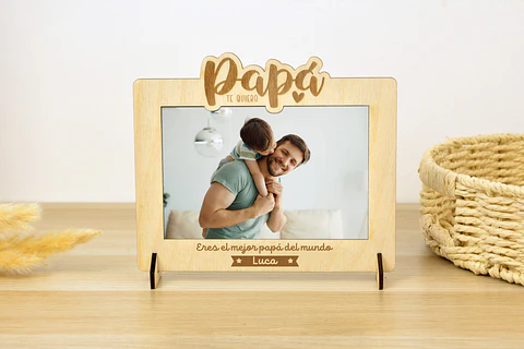 Marco Papá con frase personalizada