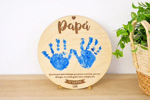 Placa huellas para Papá