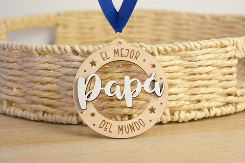 Medalla con relieve para el mejor Papá