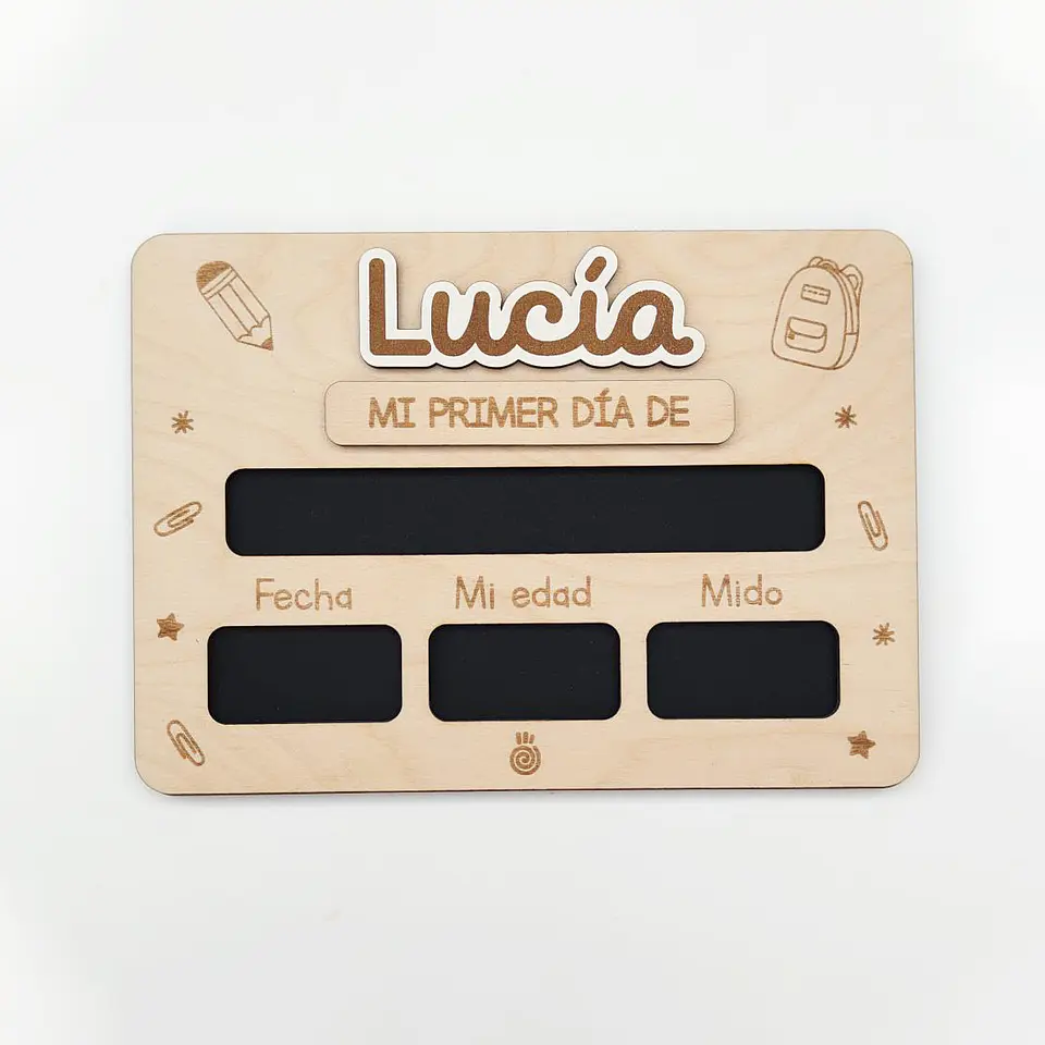 Pizarra mi primer día de cole 4