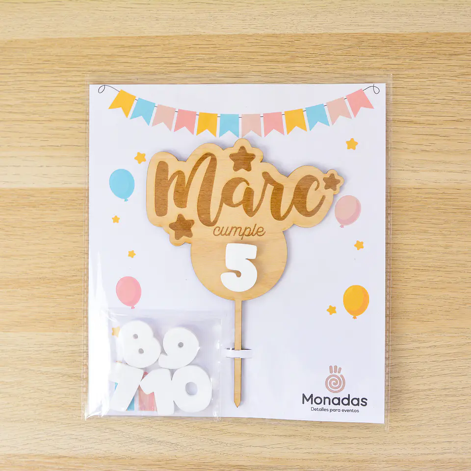 Topper cumpleaños intercambiable 3