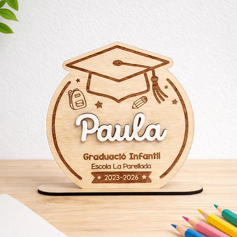 Trofeo graduación escolar personalizado