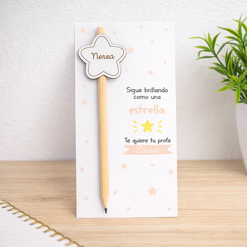 Lápiz con estrella