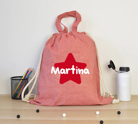 Mochila Personalizada con inicial o estrella para el cole