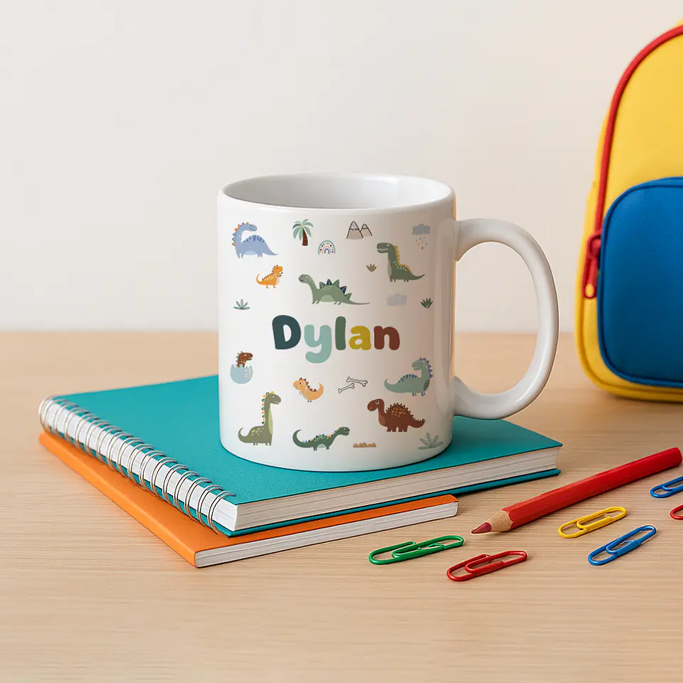 Taza de plástico personalizada con dibujo para el cole 5